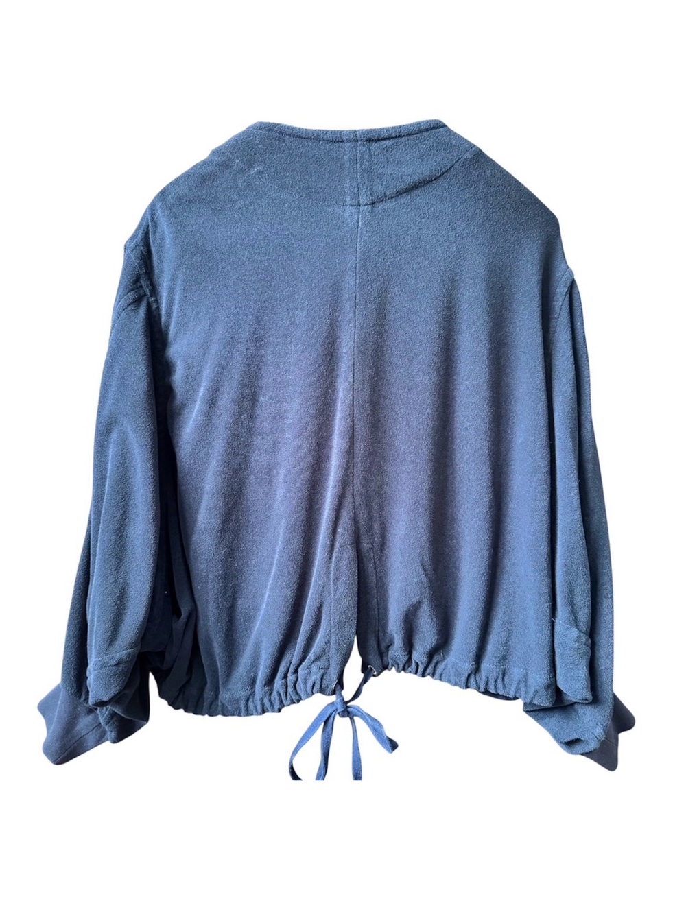Vintage JUICY COUTURE Terry Cloth Track Jacket Silver J-Zip Navy Blue Small Y2K - Picture 6 of 8